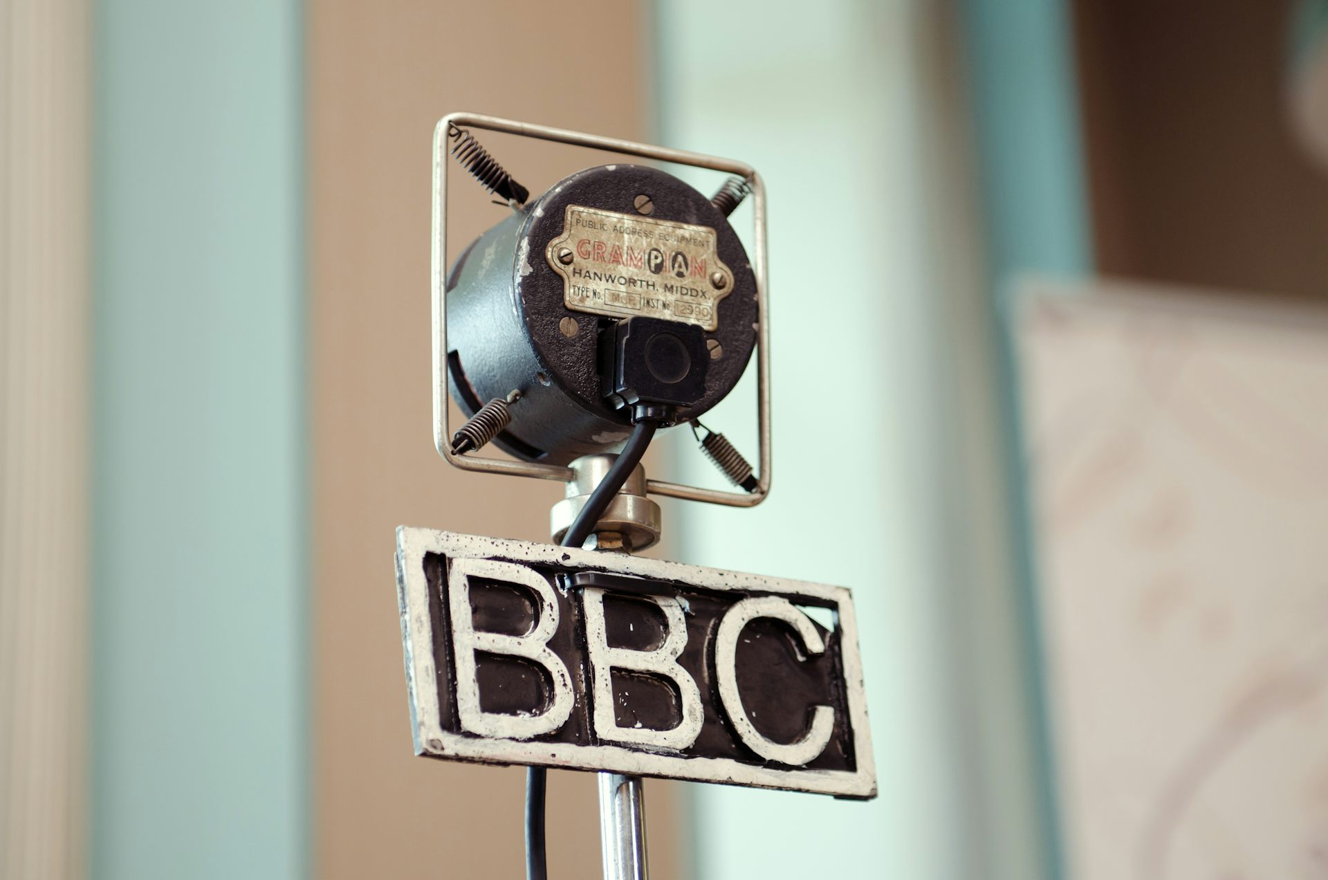 A retro BBC microphone