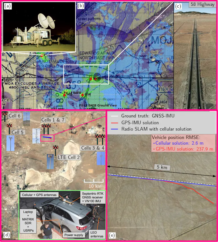three map views with three inset photos