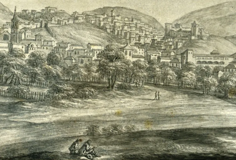Un retrato de la Granada de hace cuatro siglos: ¿realidad o ficción? 3 Detalle de una vista de Granada por Pier Maria Baldi.