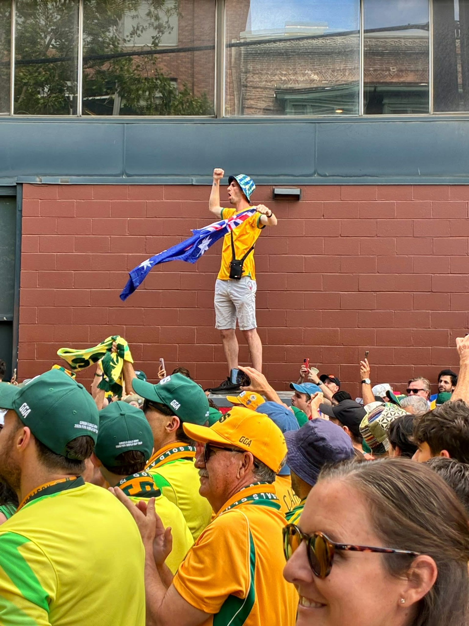 A crowd of Socceroos fans in Seattle