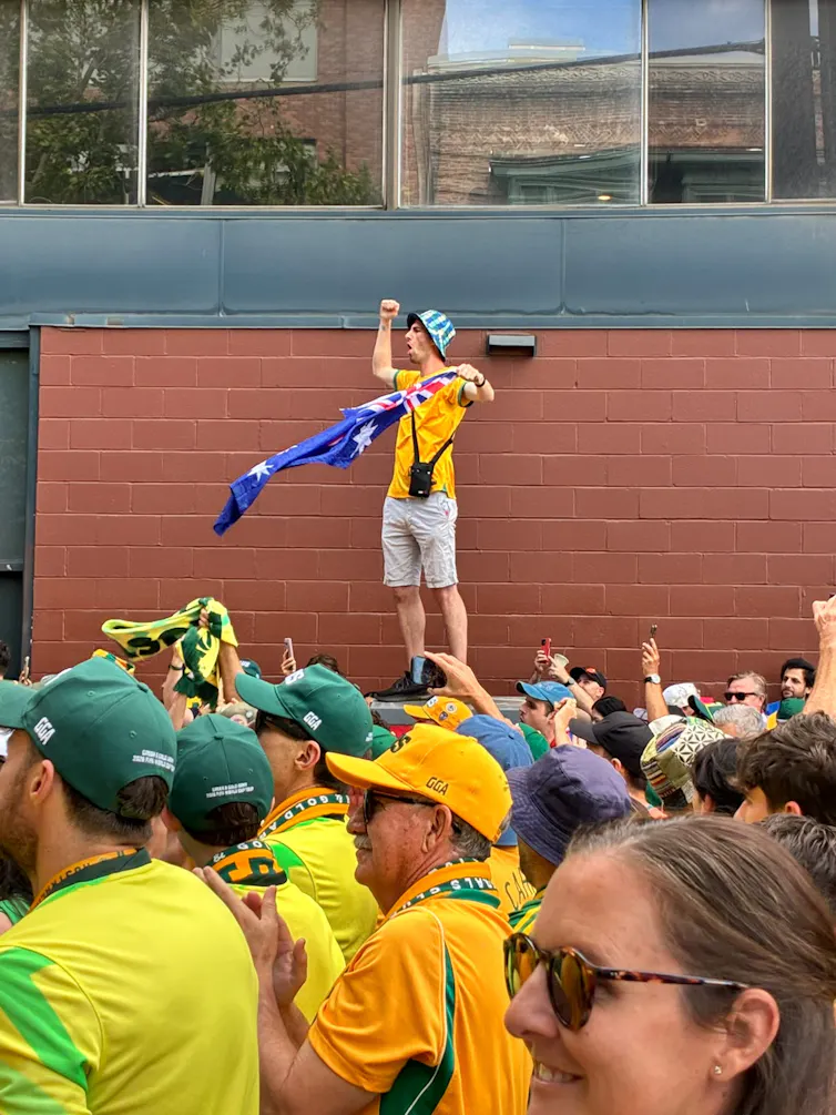 A crowd of Socceroos fans in Seattle
