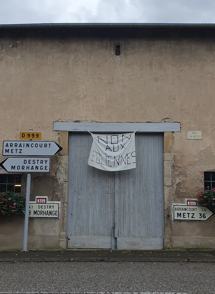 Opposition aux éoliennes, en Moselle, en octobre 2023