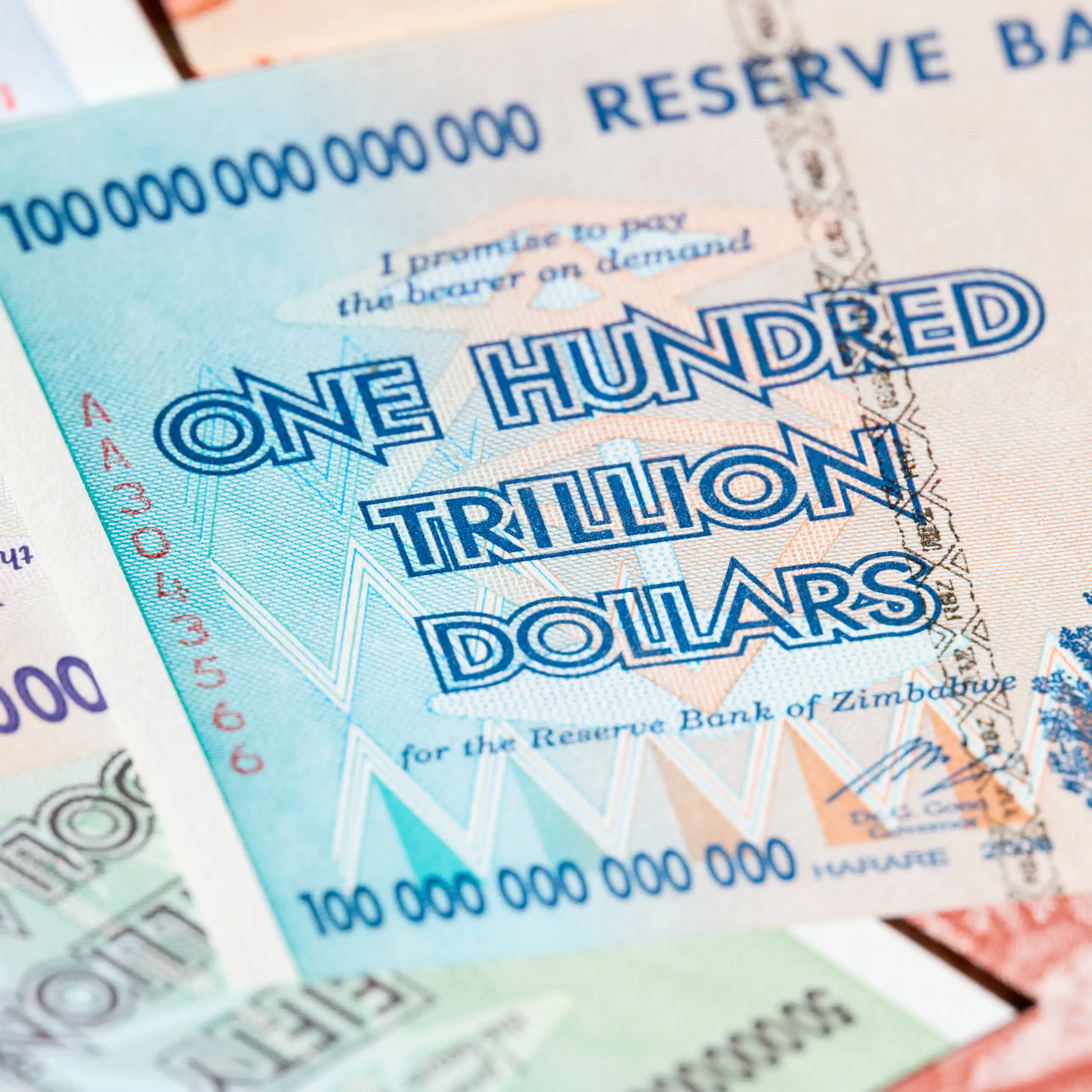 Billet de banque du Zimbabwe.