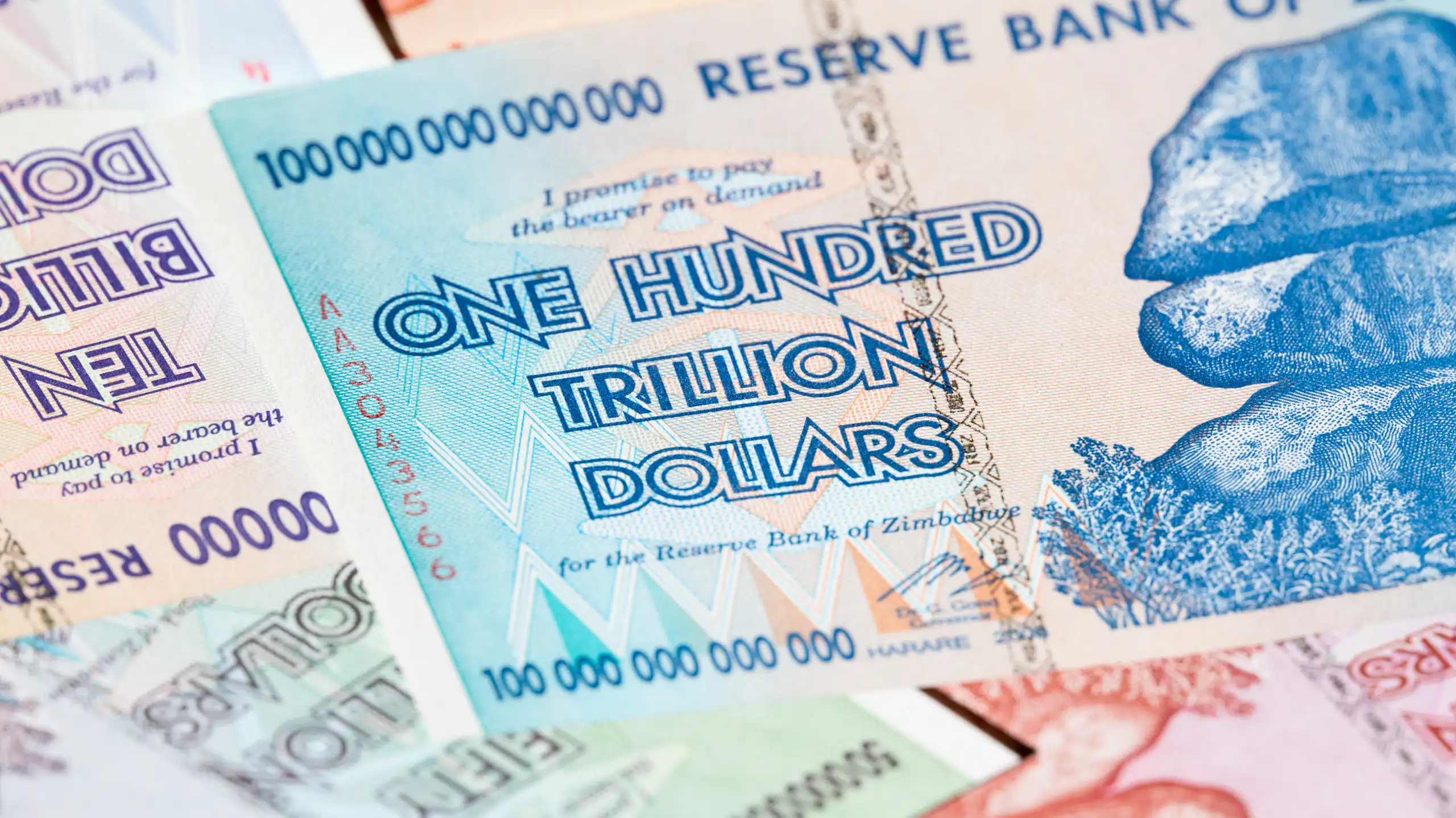 Billet de banque du Zimbabwe.