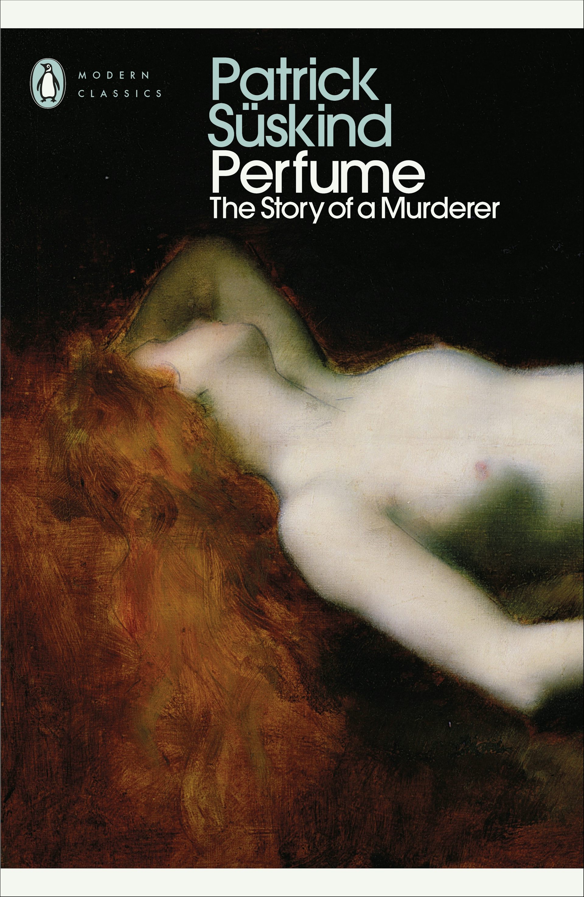 book cover: Perfume - a woman naked, with red flowing hair