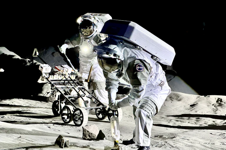 Astronauts in space suits