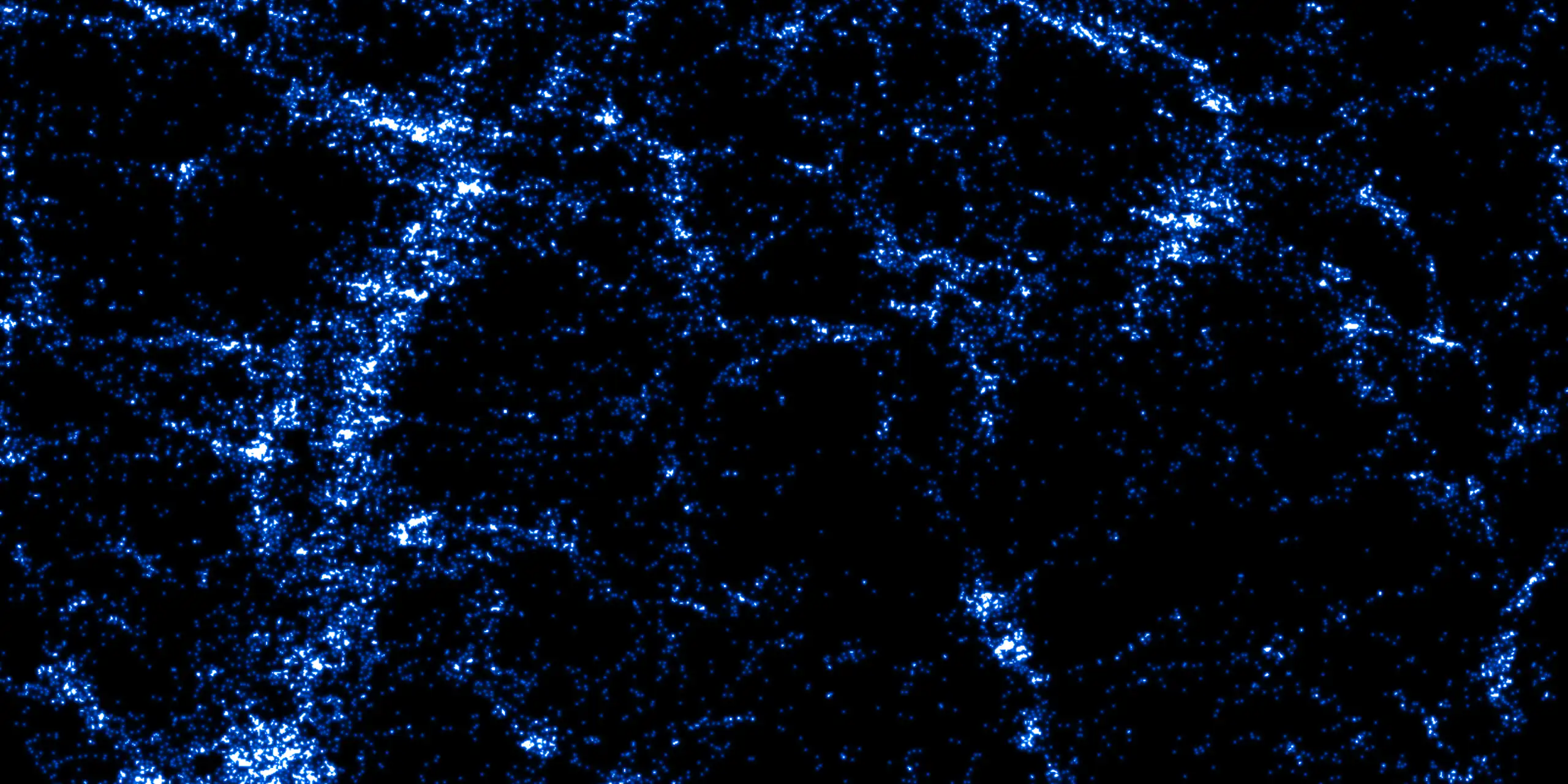 Distribution of cosmic matter based on DESI data.