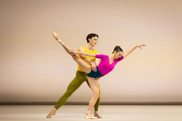 A pas de deux.