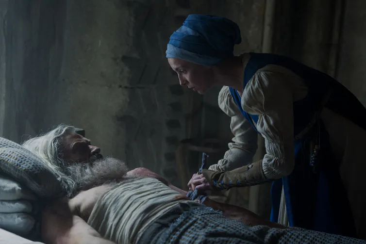 Robin Hood being bloodlet by a nun