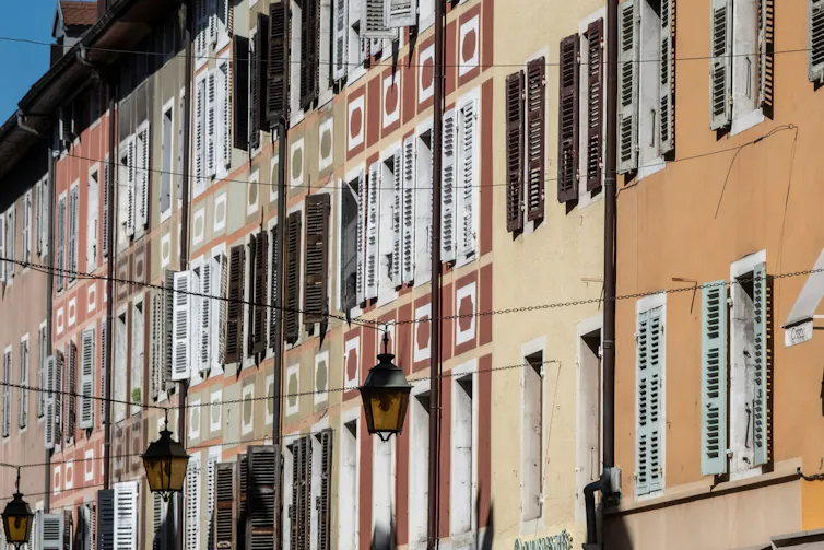 External shutters on buildings in France