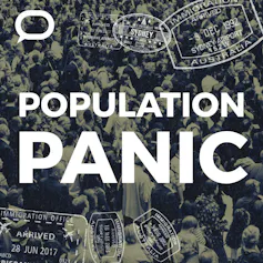 A tile saying population panic