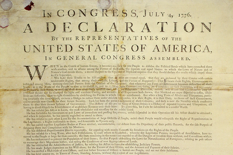La déclaration d'indépendance des États-Unis