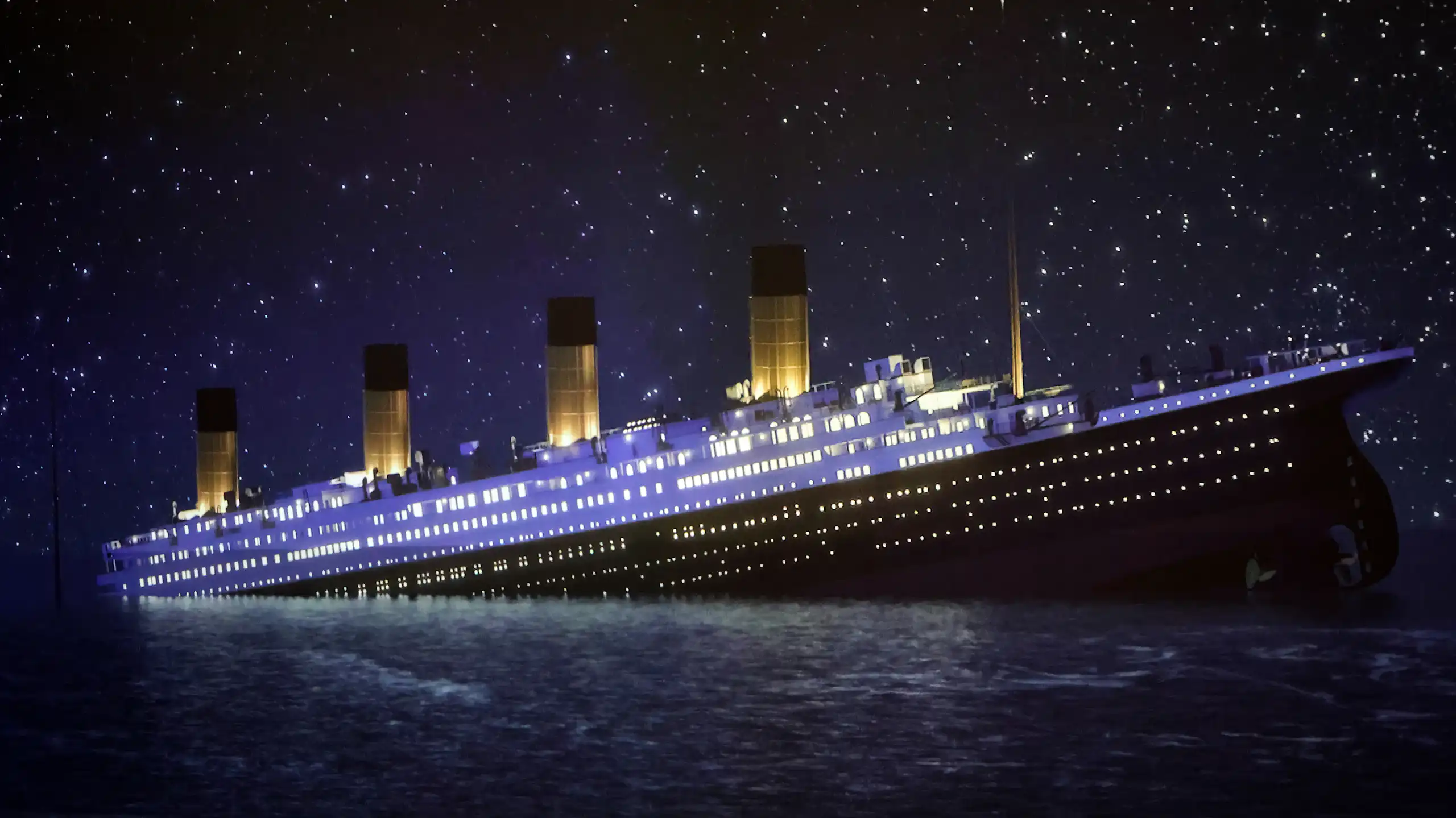 Reconstitution du naufrage du RMS Titanic.