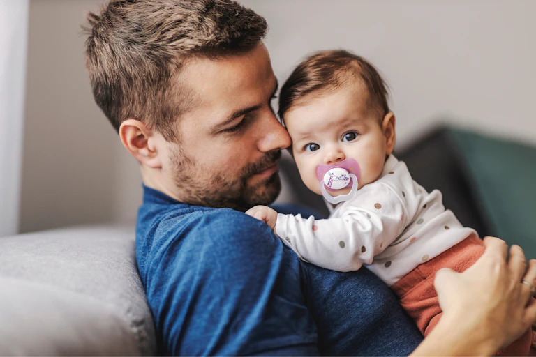 A father and baby