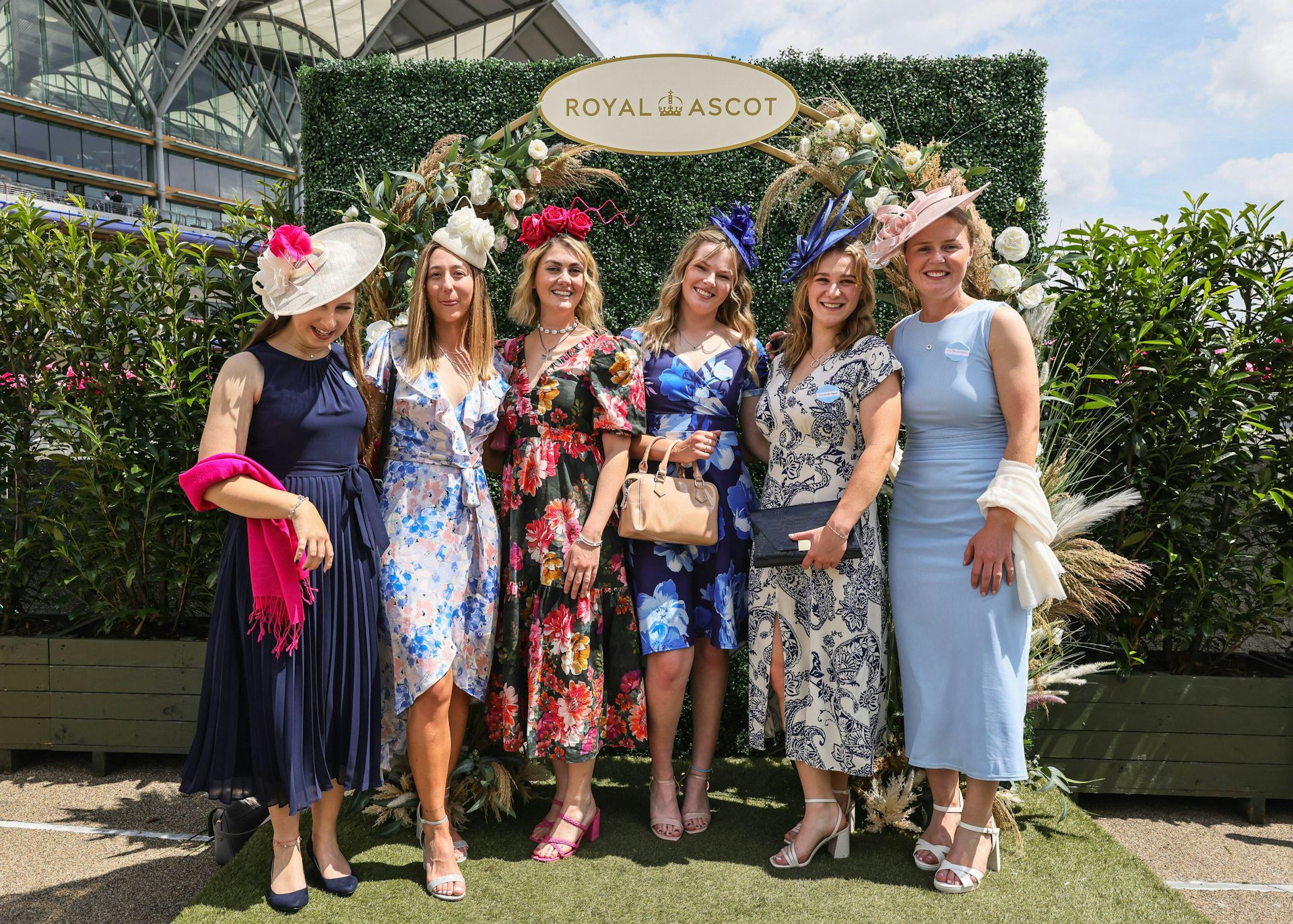 Women dressed up for Ascot