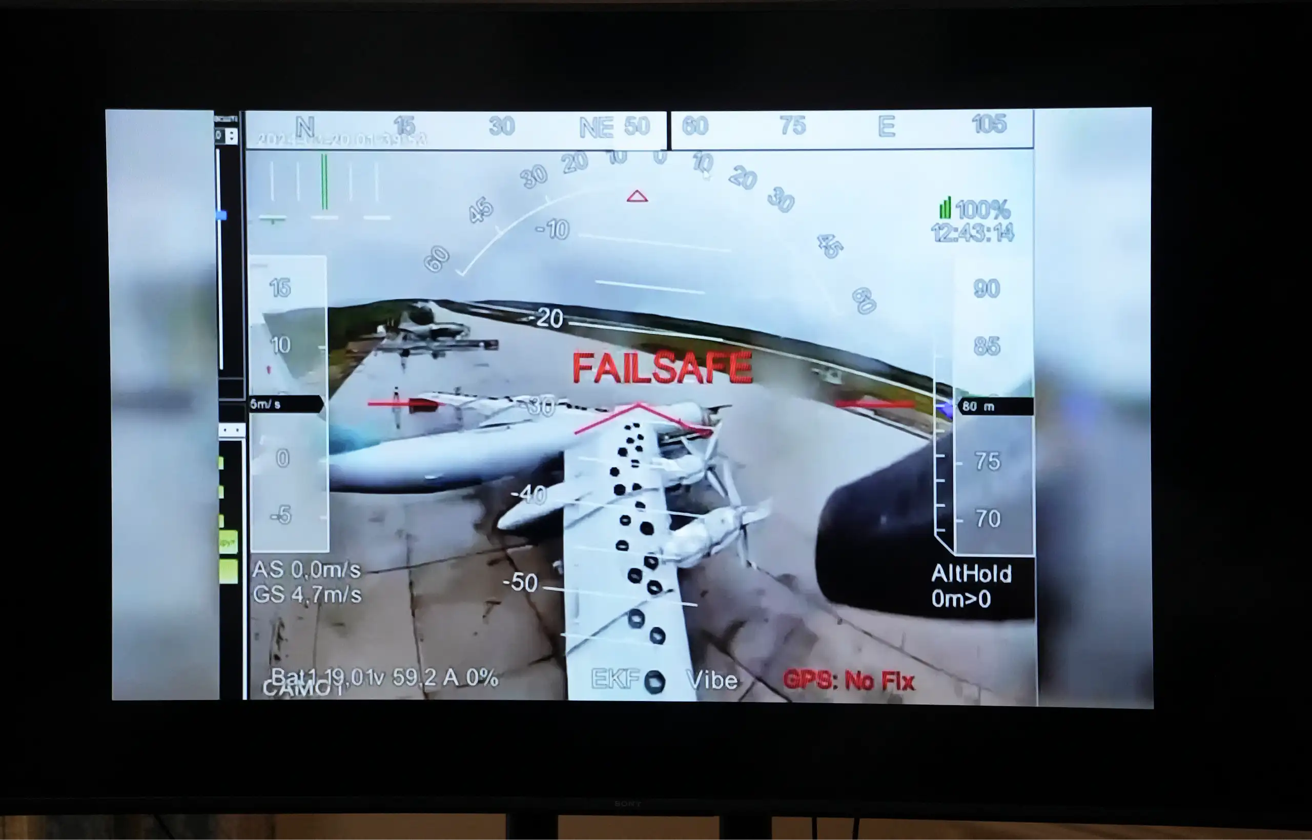 Capture d’écran d'une image vidéo prise par un drone.