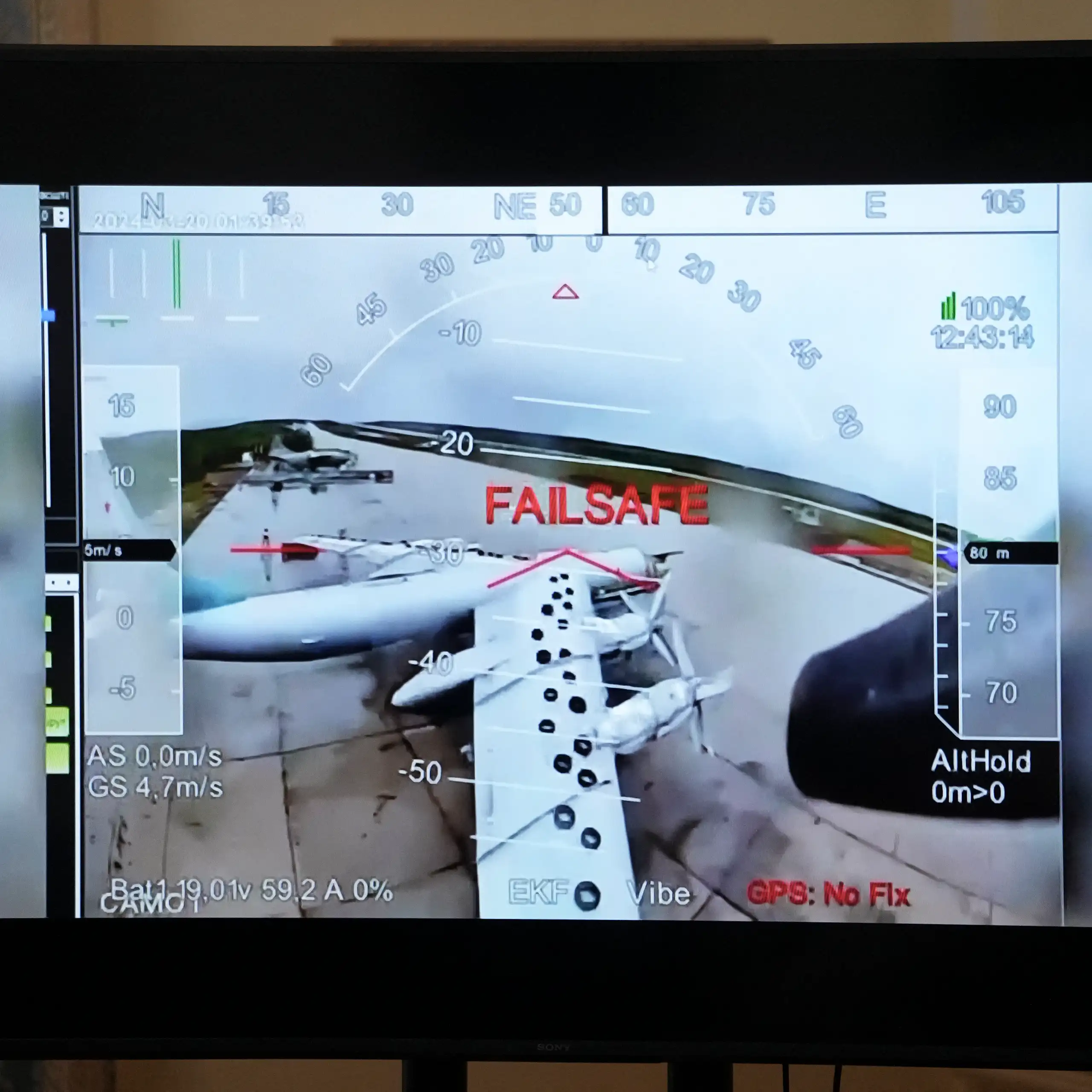 Capture d’écran d'une image vidéo prise par un drone.