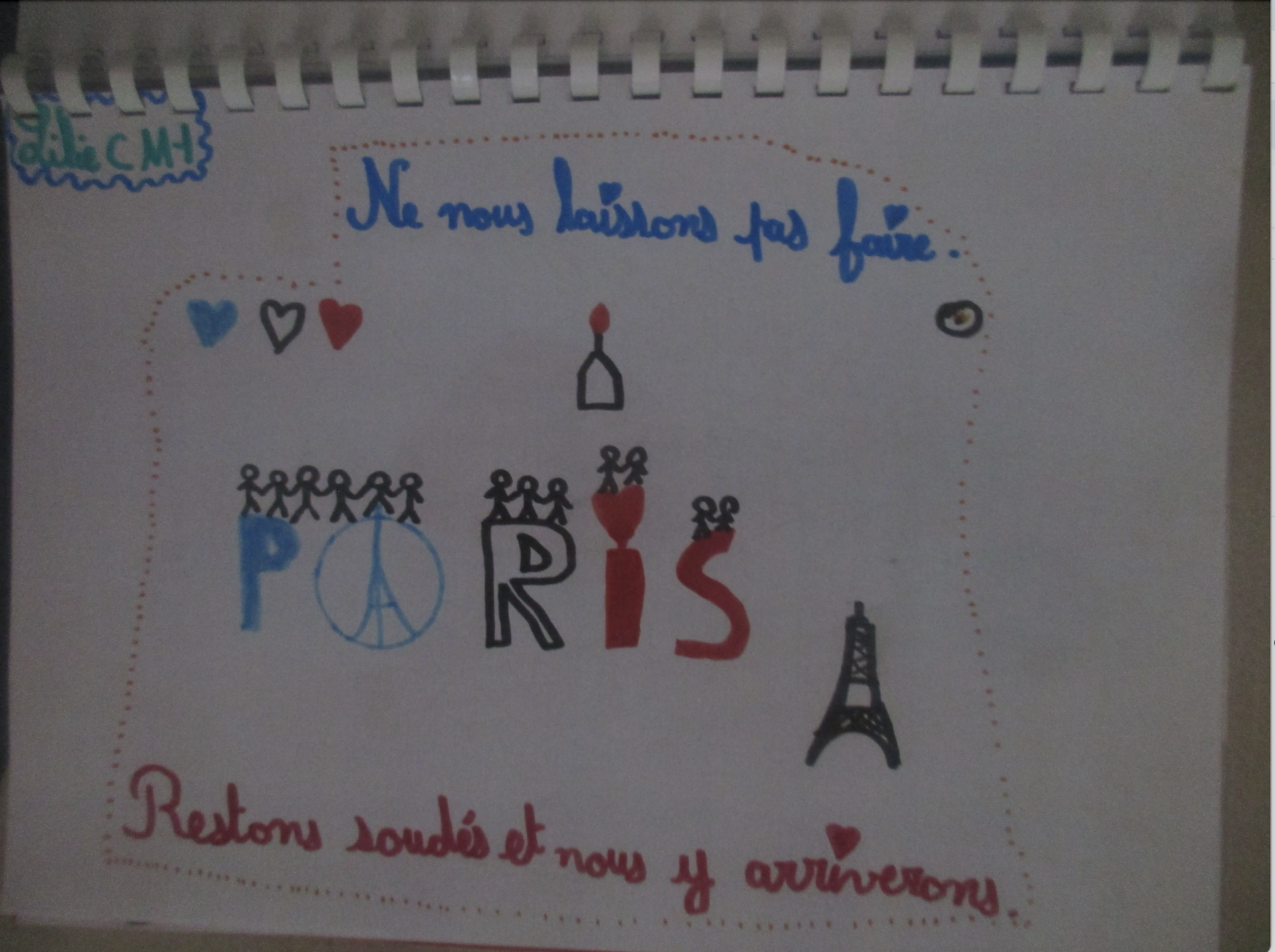 Dessin d’enfant reçu au service du courrier présidentiel