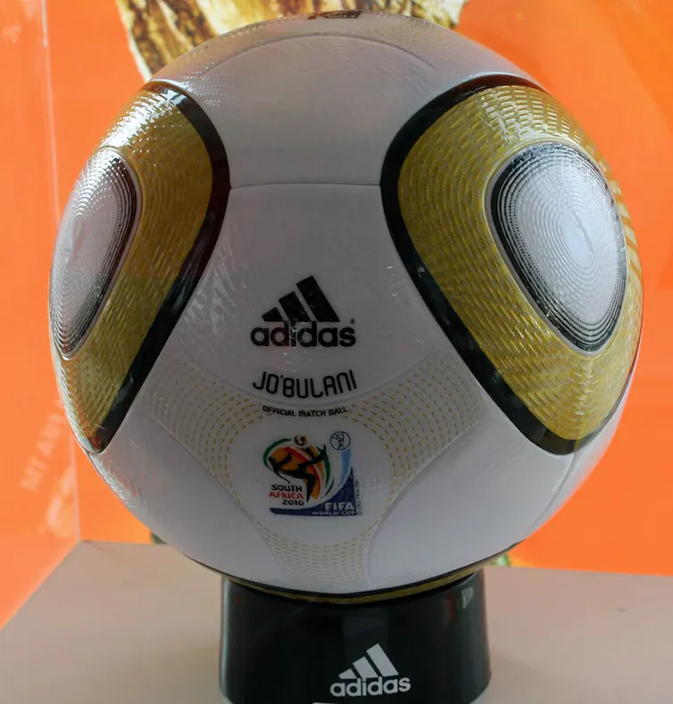 A adventure in the course of the arithmetic of football balls from the primary championships to the 2026 International Cup. 3 Soccer ball with exposed 'adidas' and 'JABULANI'