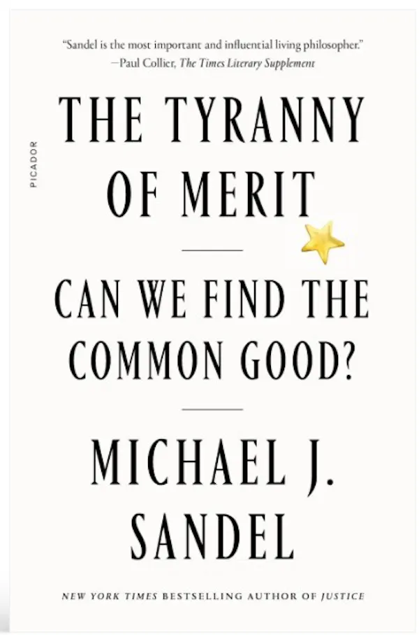 White book cover with black font.