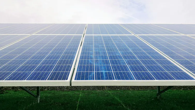 Solar panels against the sky.