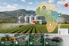A graphic showing what projects in agriculture are funded by Chinese loans.