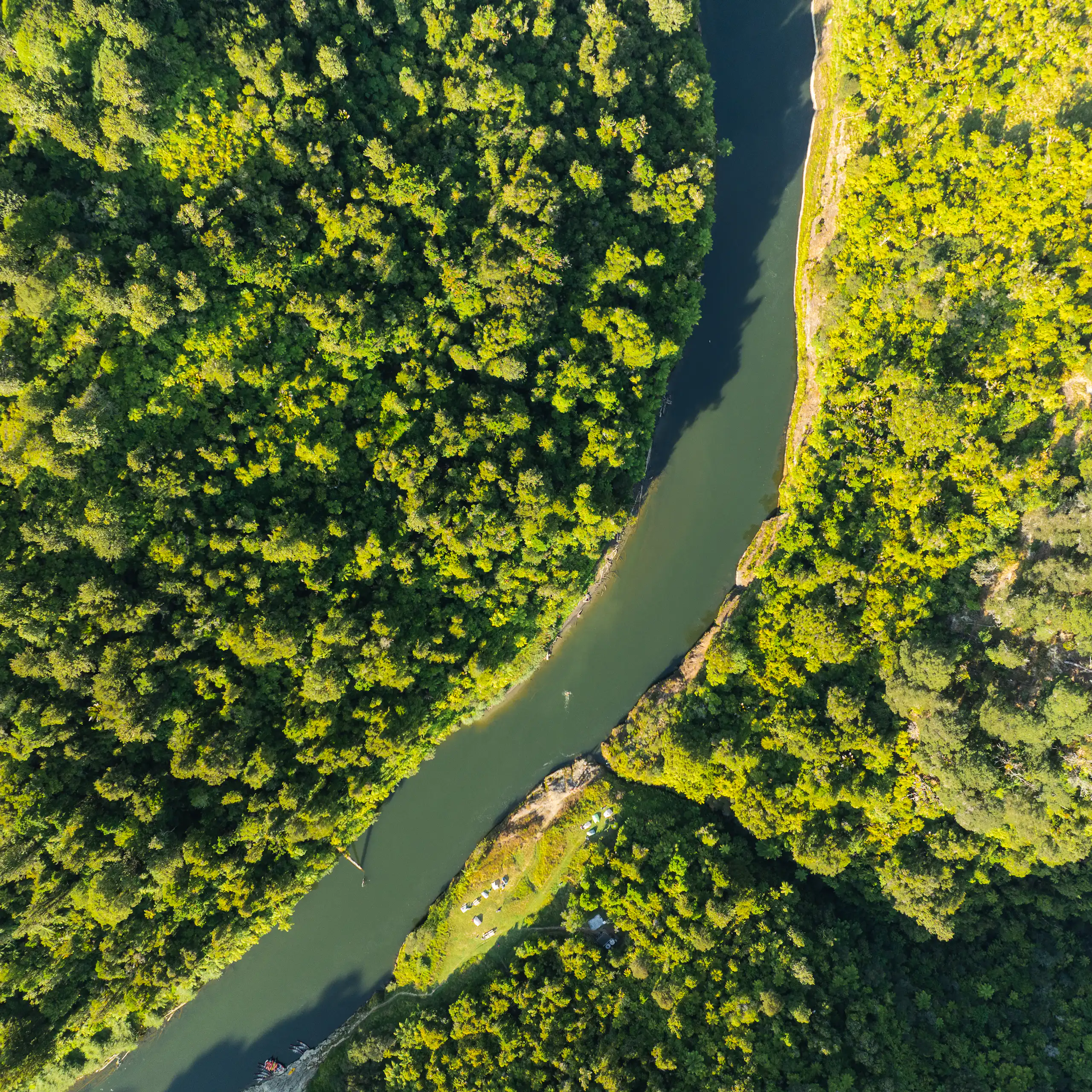 Aerial view of the Whanganui river