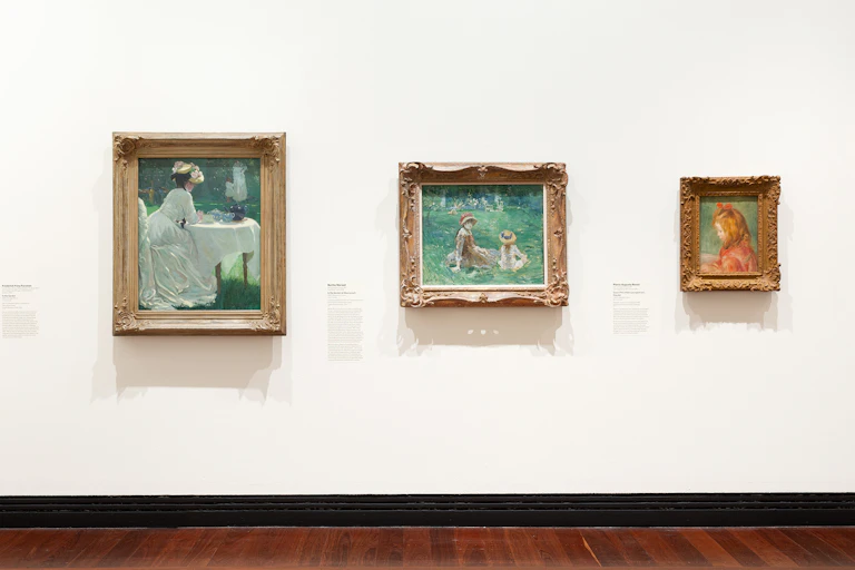 Three impressionist paintings.