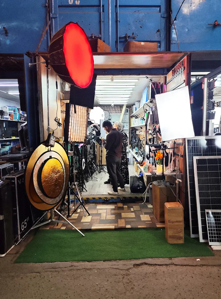 An electrical market stall.
