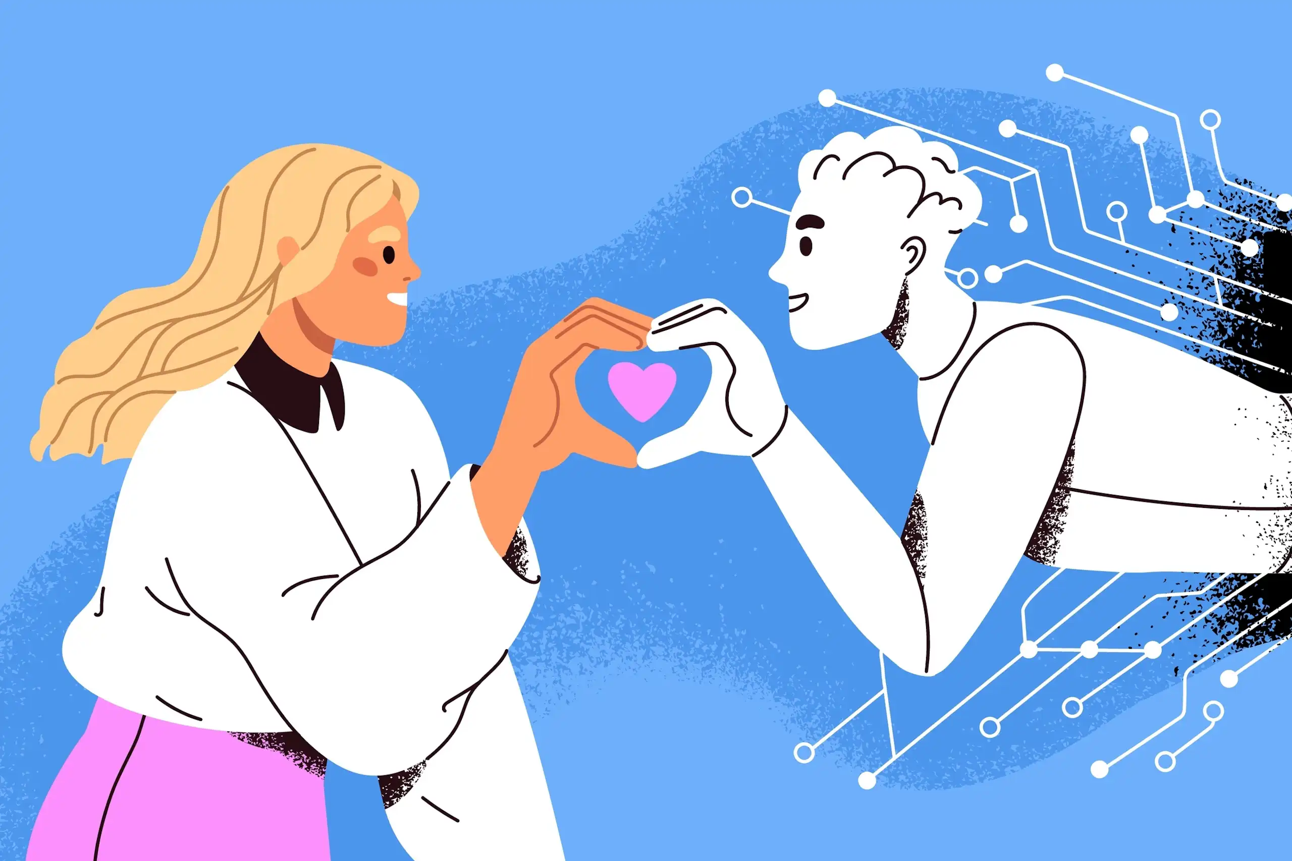 Woman and AI love