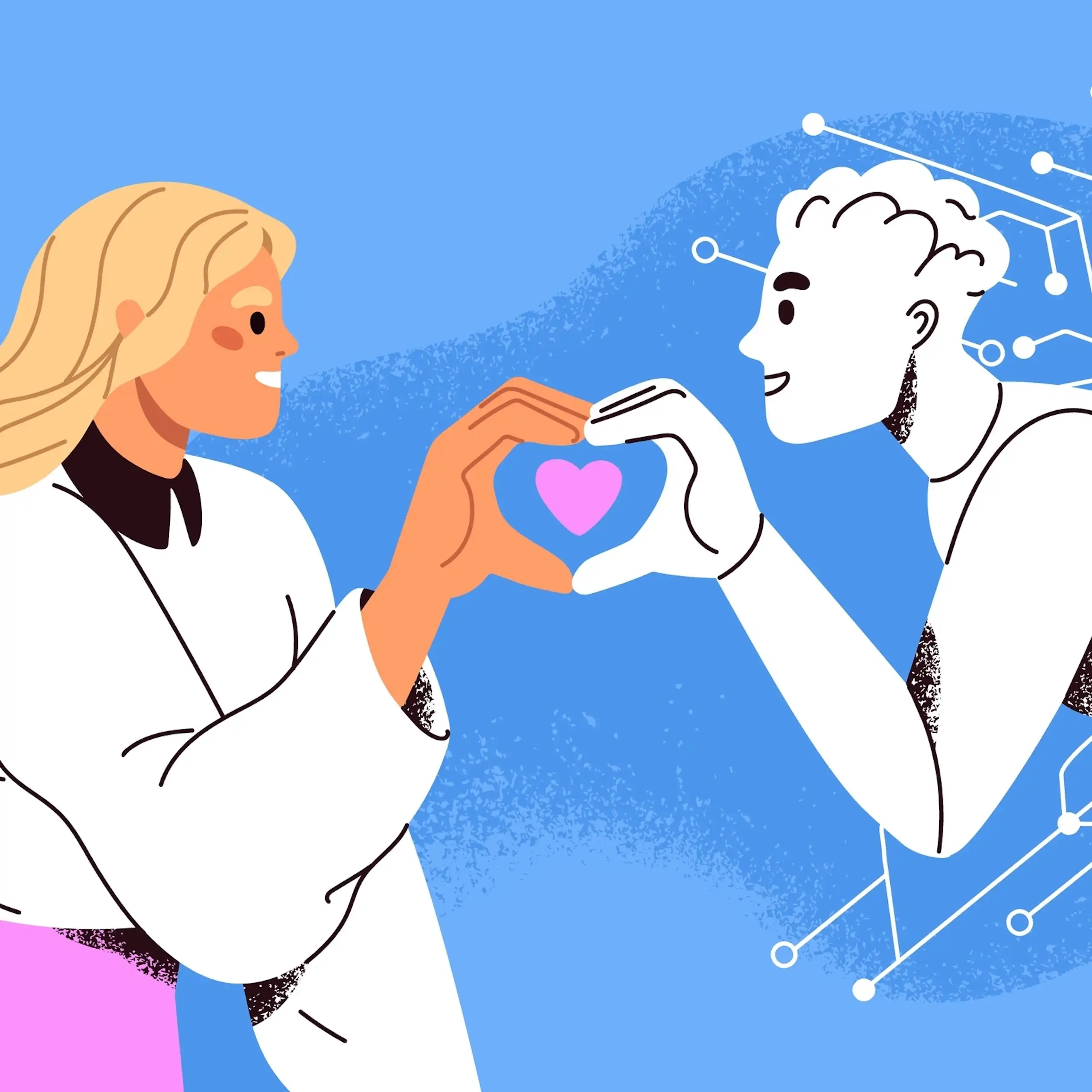 Woman and AI love