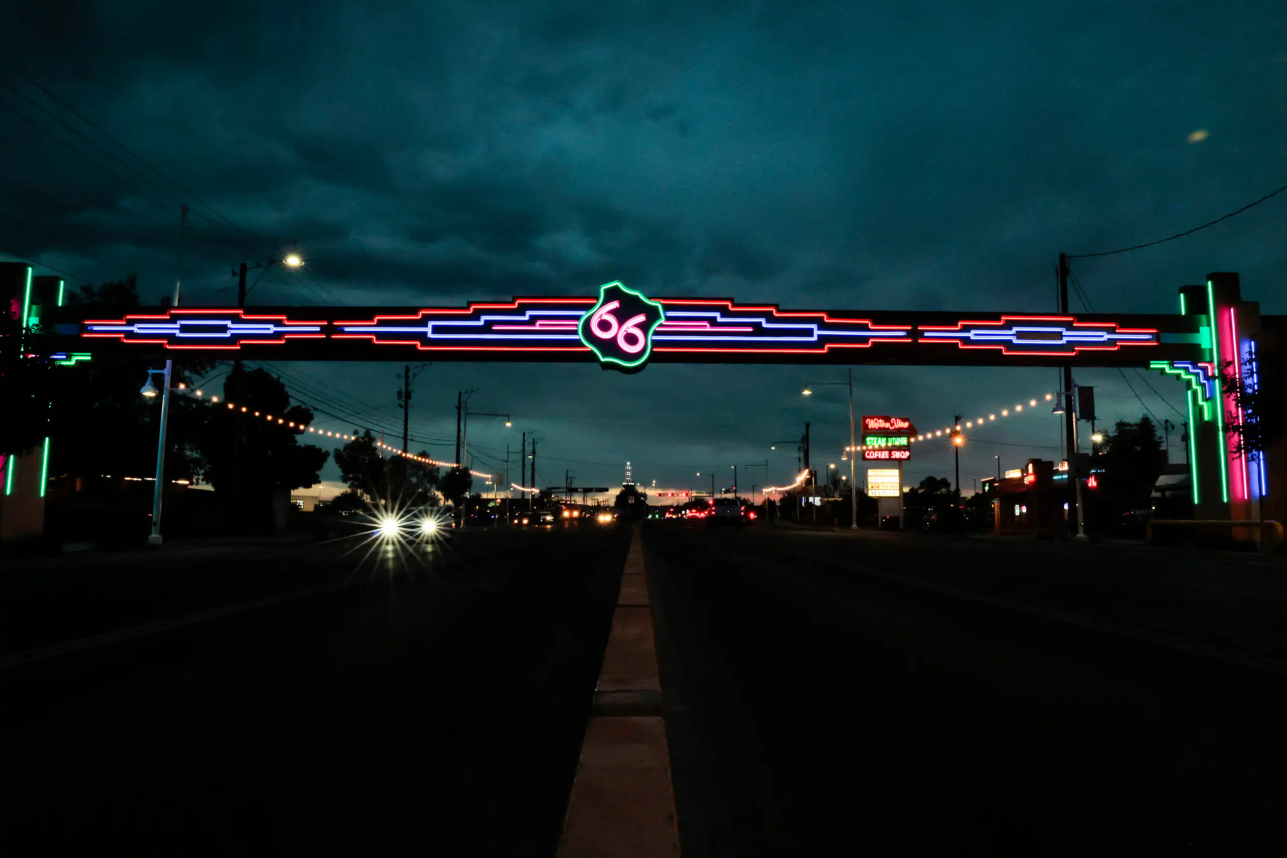 Néon sur la route 66