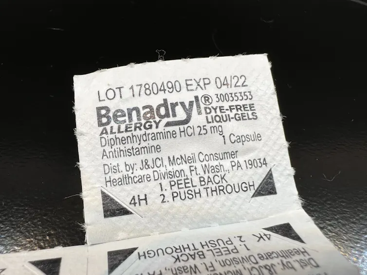 packet of Benadryl