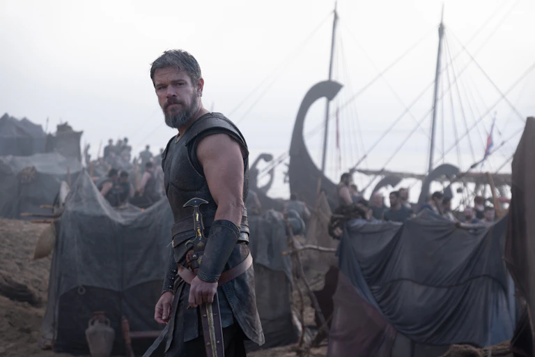 Odysseus on a beach with his men