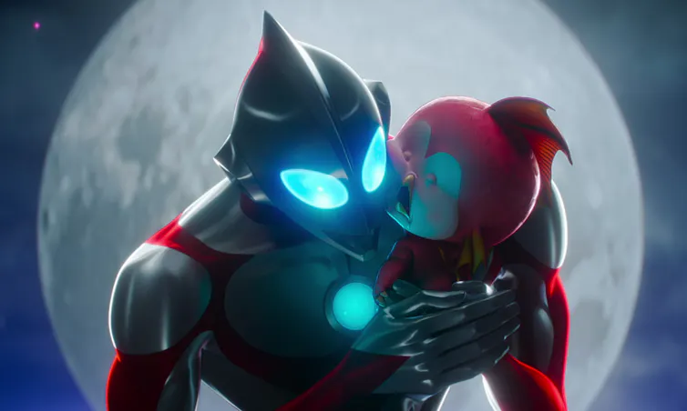 El futuro es incierto: el Festival de Cine Fantasia de Montreal da pistas sobre lo que sigue en los medios 1 Un robot gigante animado plateado y rojo que sostiene a un bebé robot rojo.