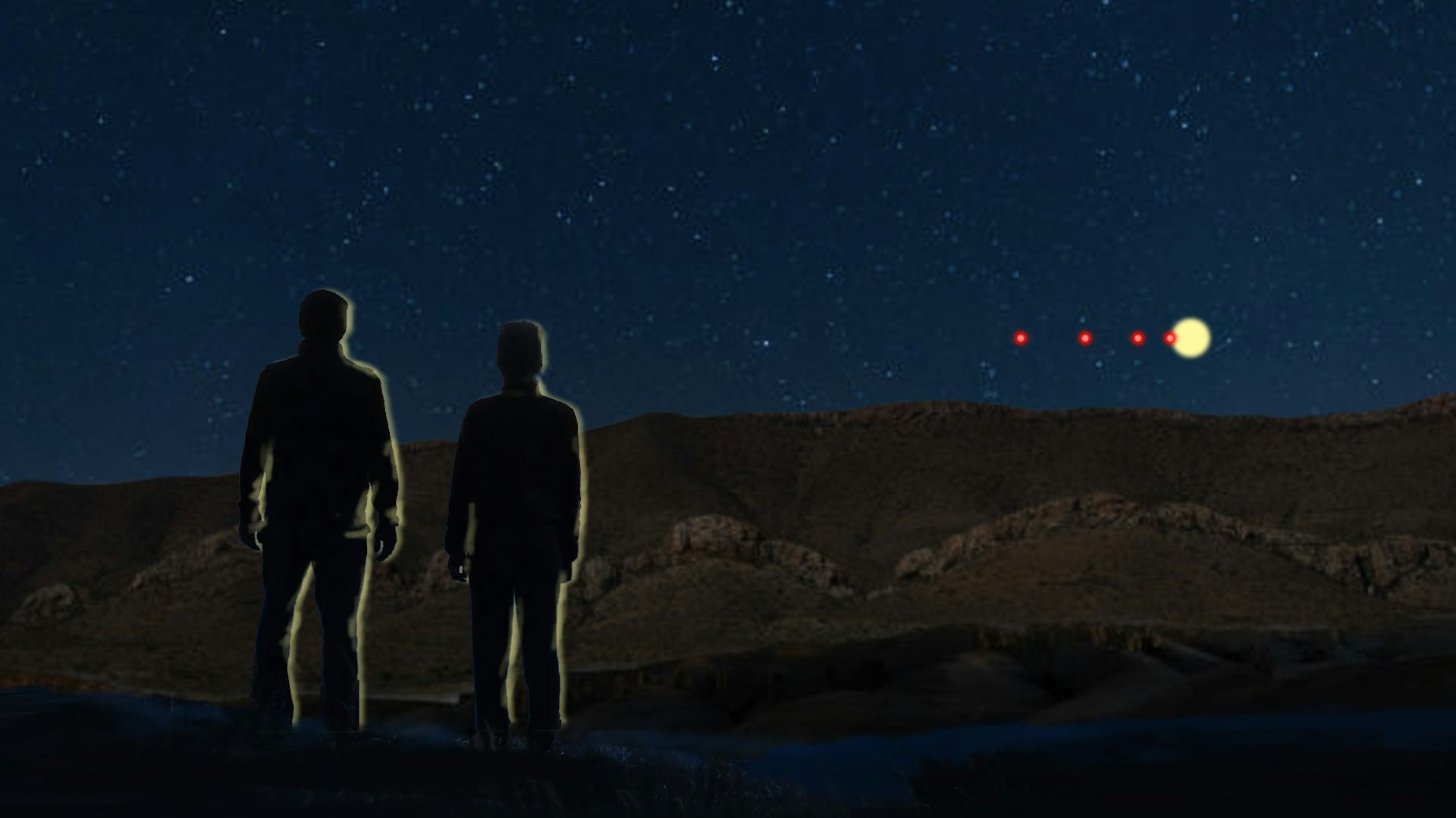 A digital reproduction of an eyewitness testimony of a UFO.