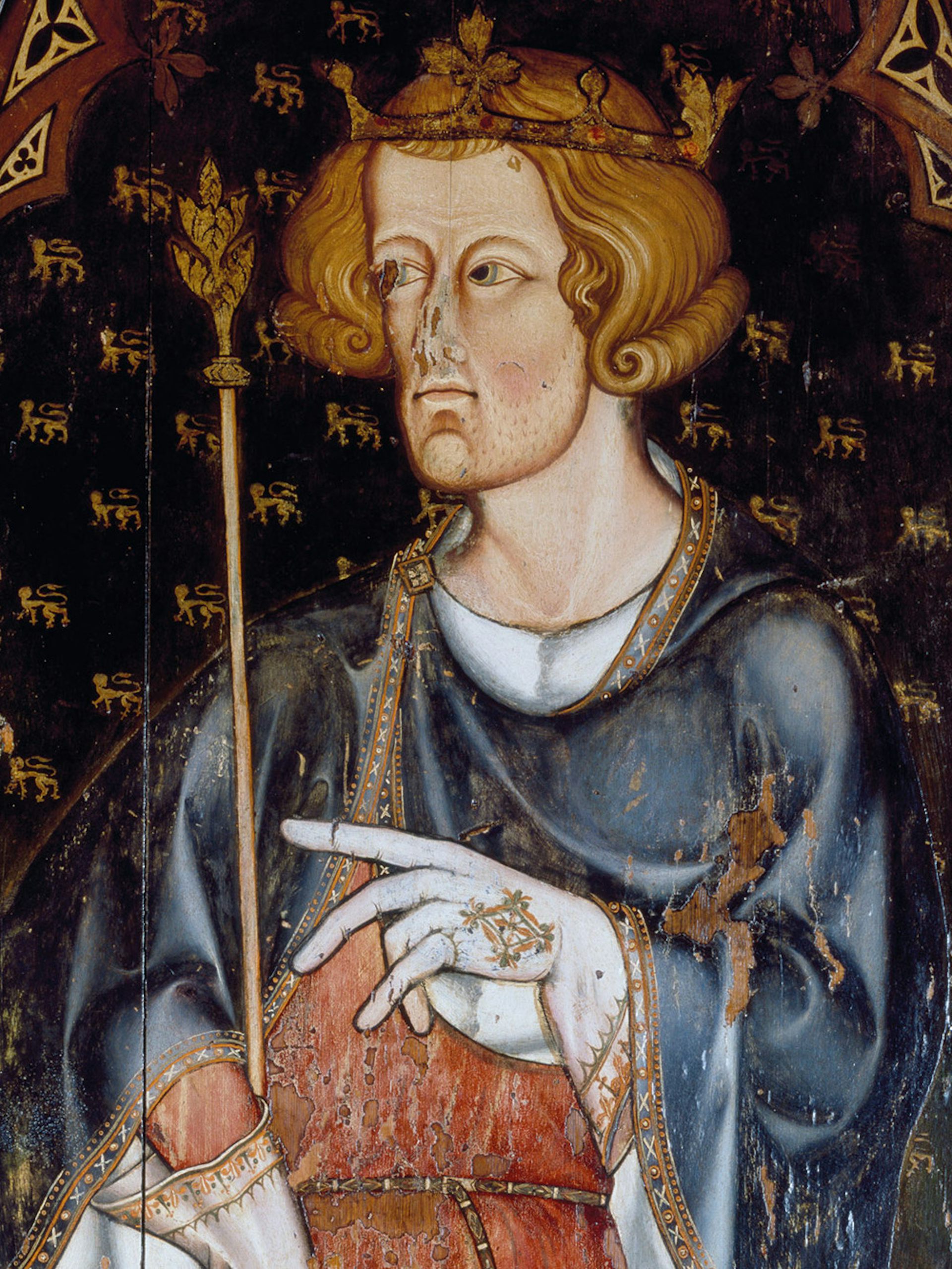Edward I from a portrait in Westminster Abbey.