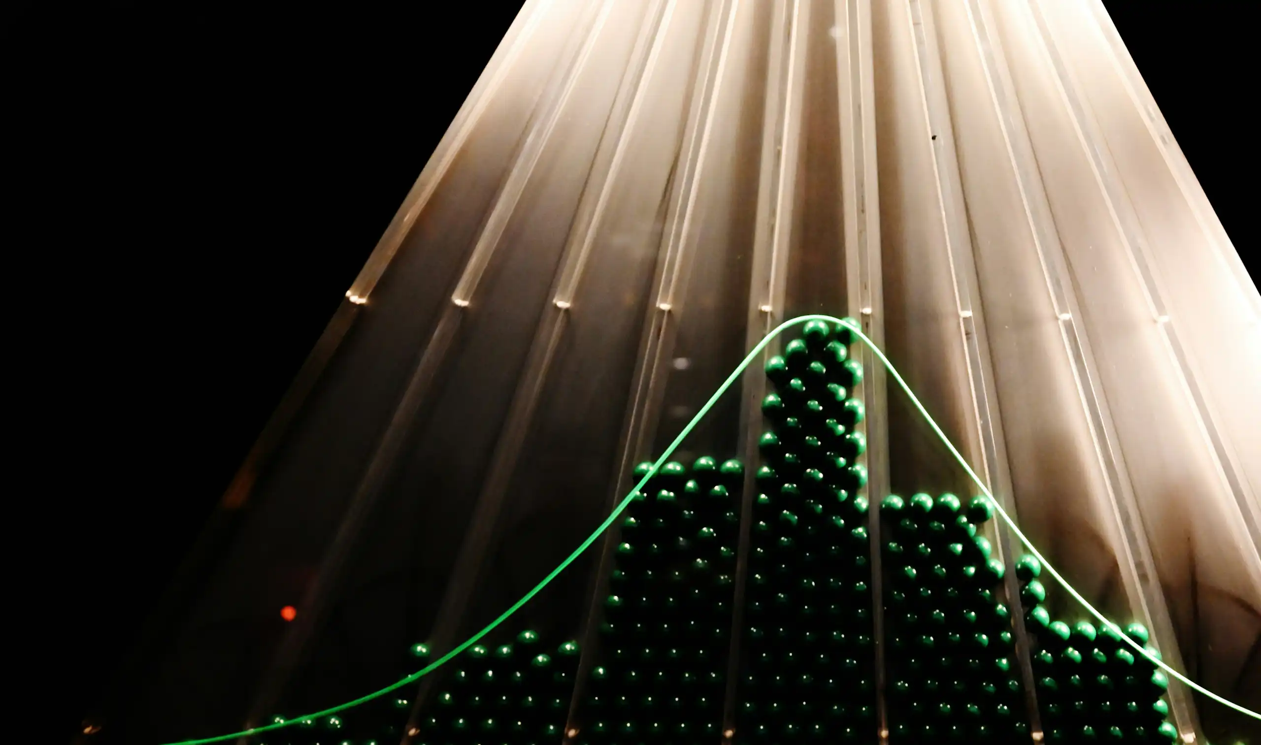 An illuminated bell curve