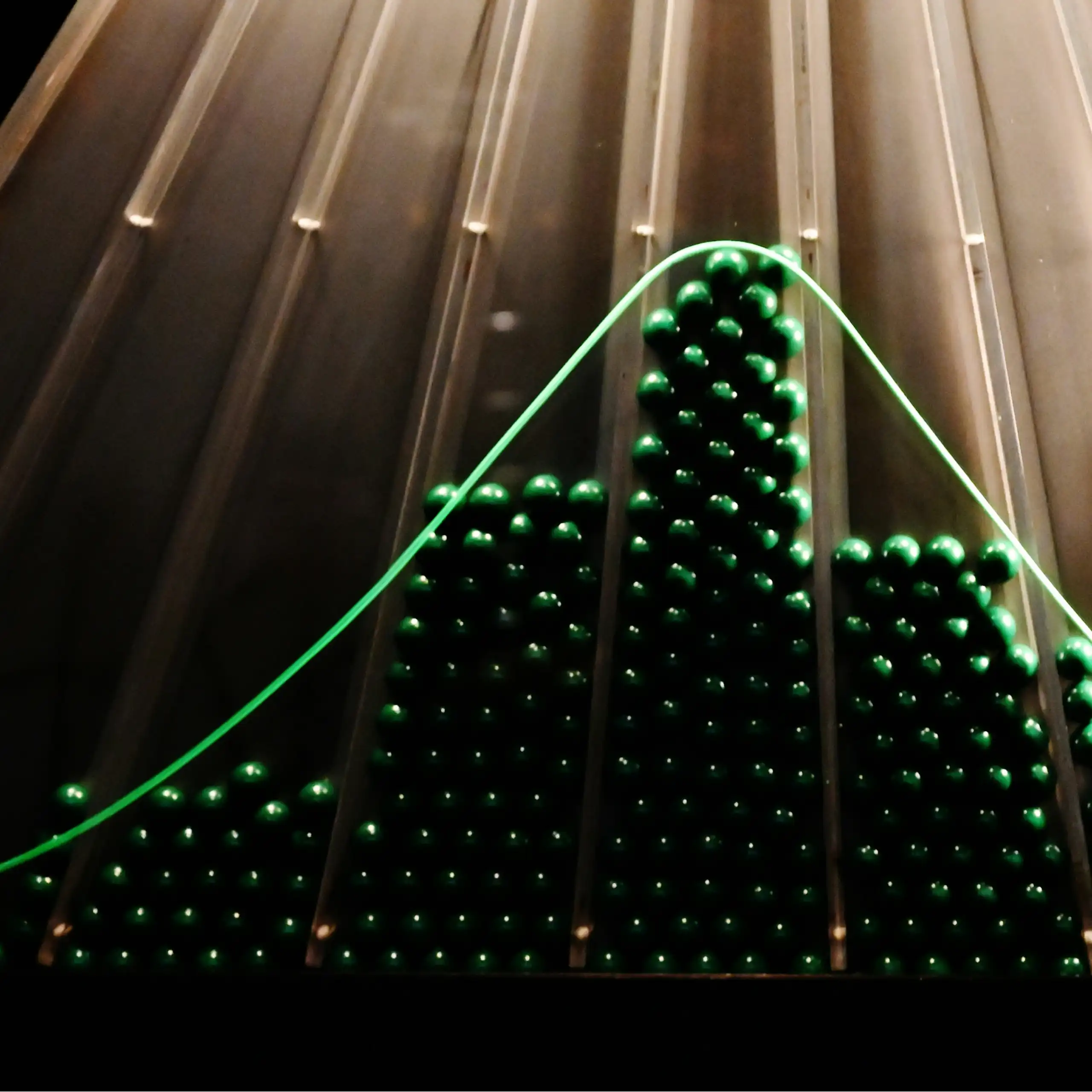 An illuminated bell curve