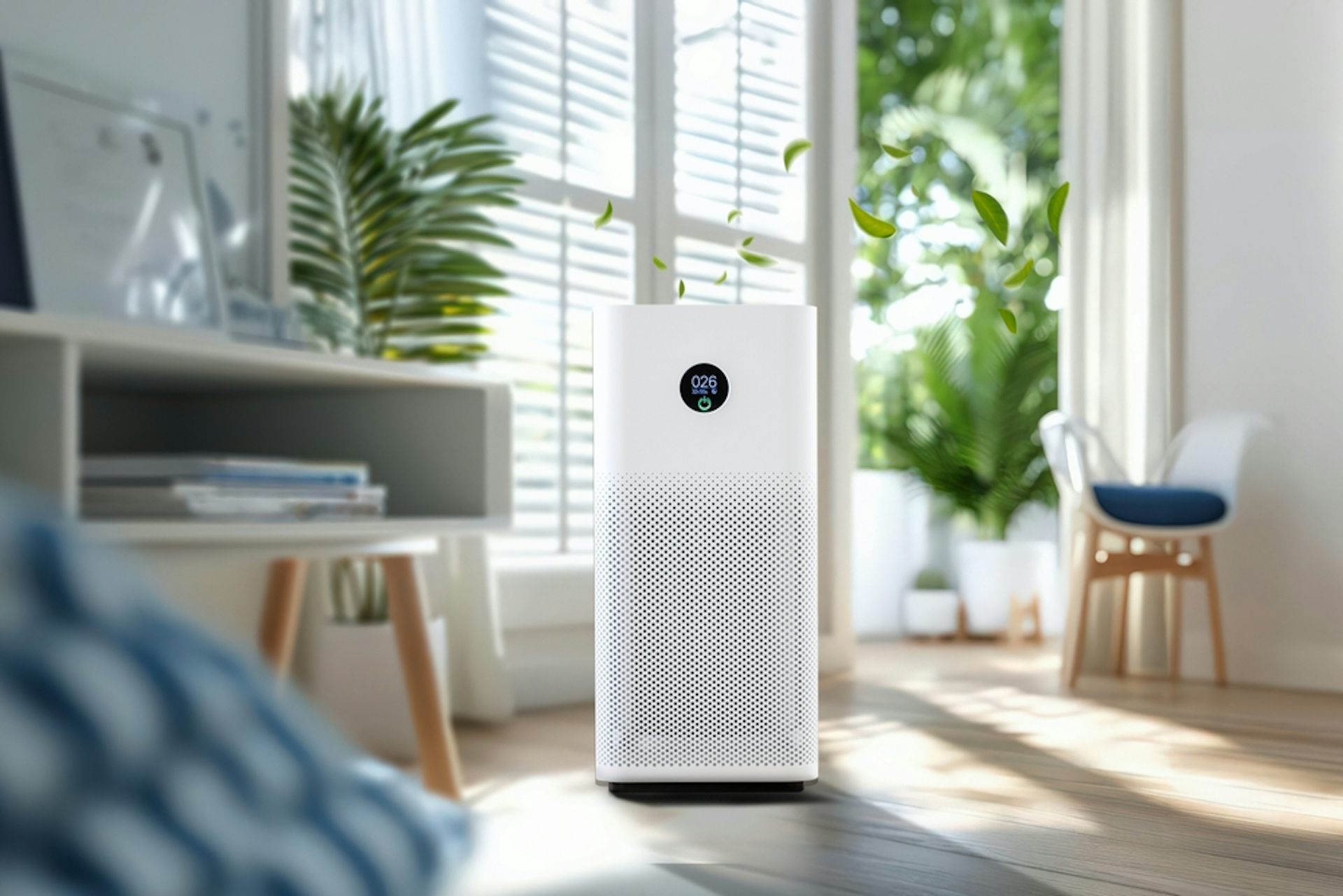 A Hepa filter in a bright, clean home.