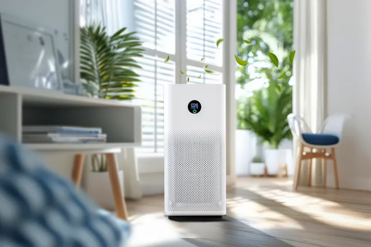 A Hepa filter in a bright, clean home.