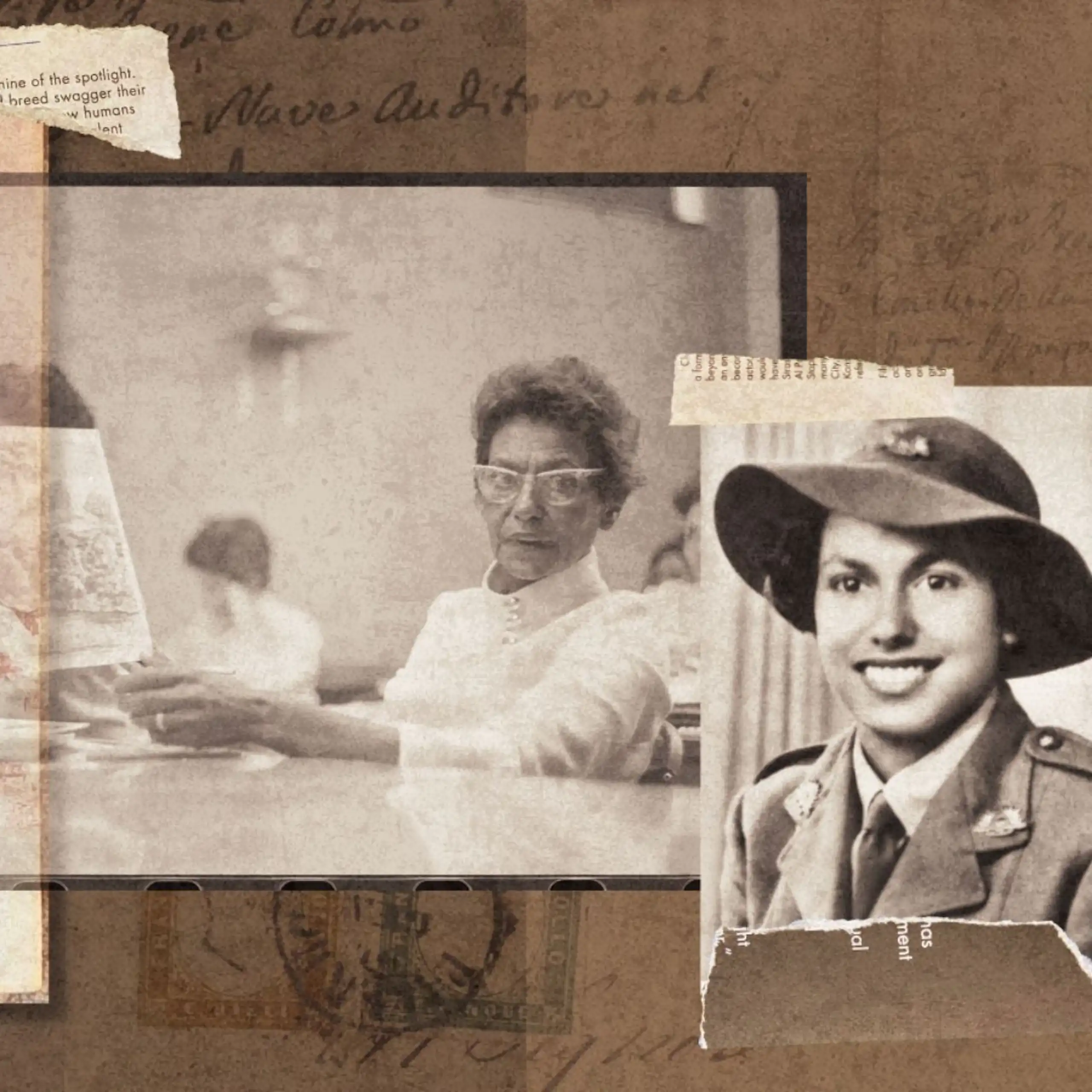 An Aboriginal woman at a desk, and in uniform