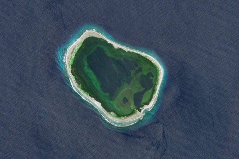 Vue satellite de l'atoll