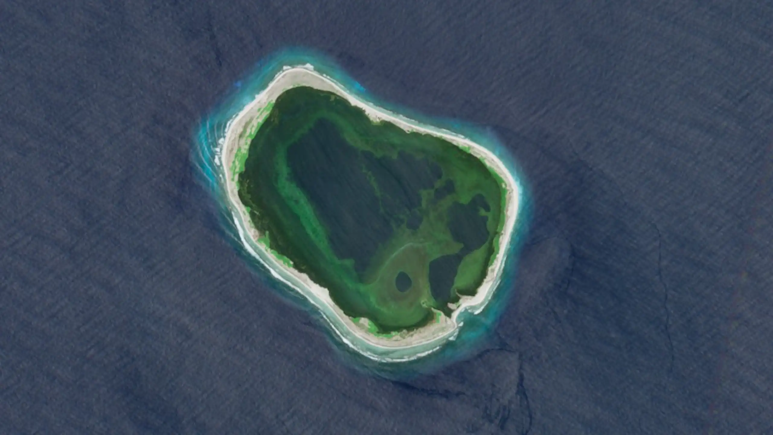 Vue satellite de l'atoll