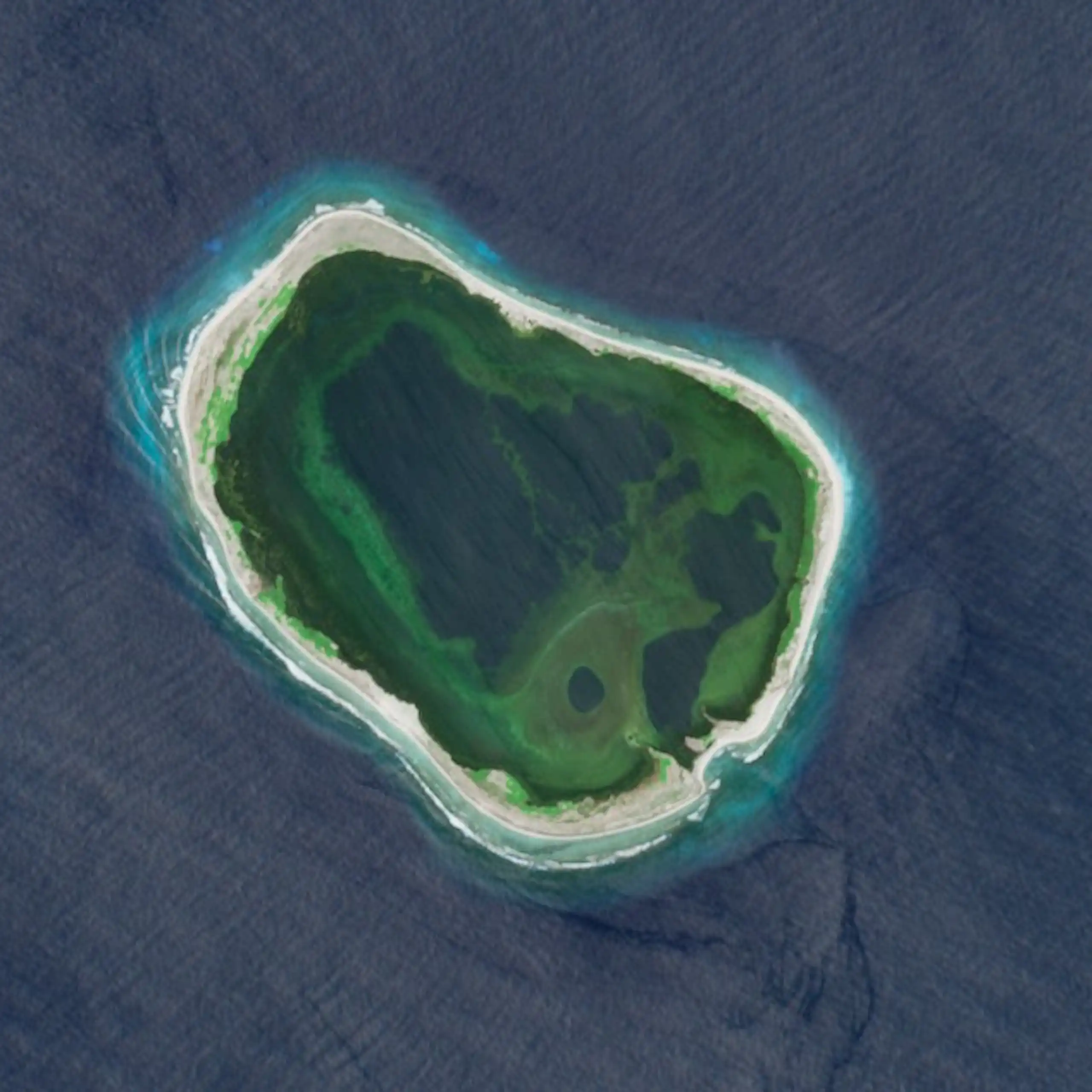 Vue satellite de l'atoll