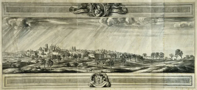 Pier Maria Baldi: vista completa de Santiago de Compostela en 1669.