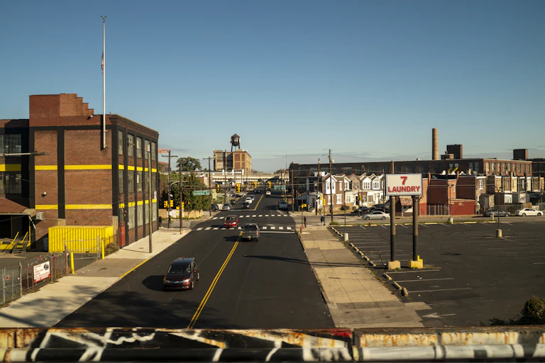 View of mixed-use urban area