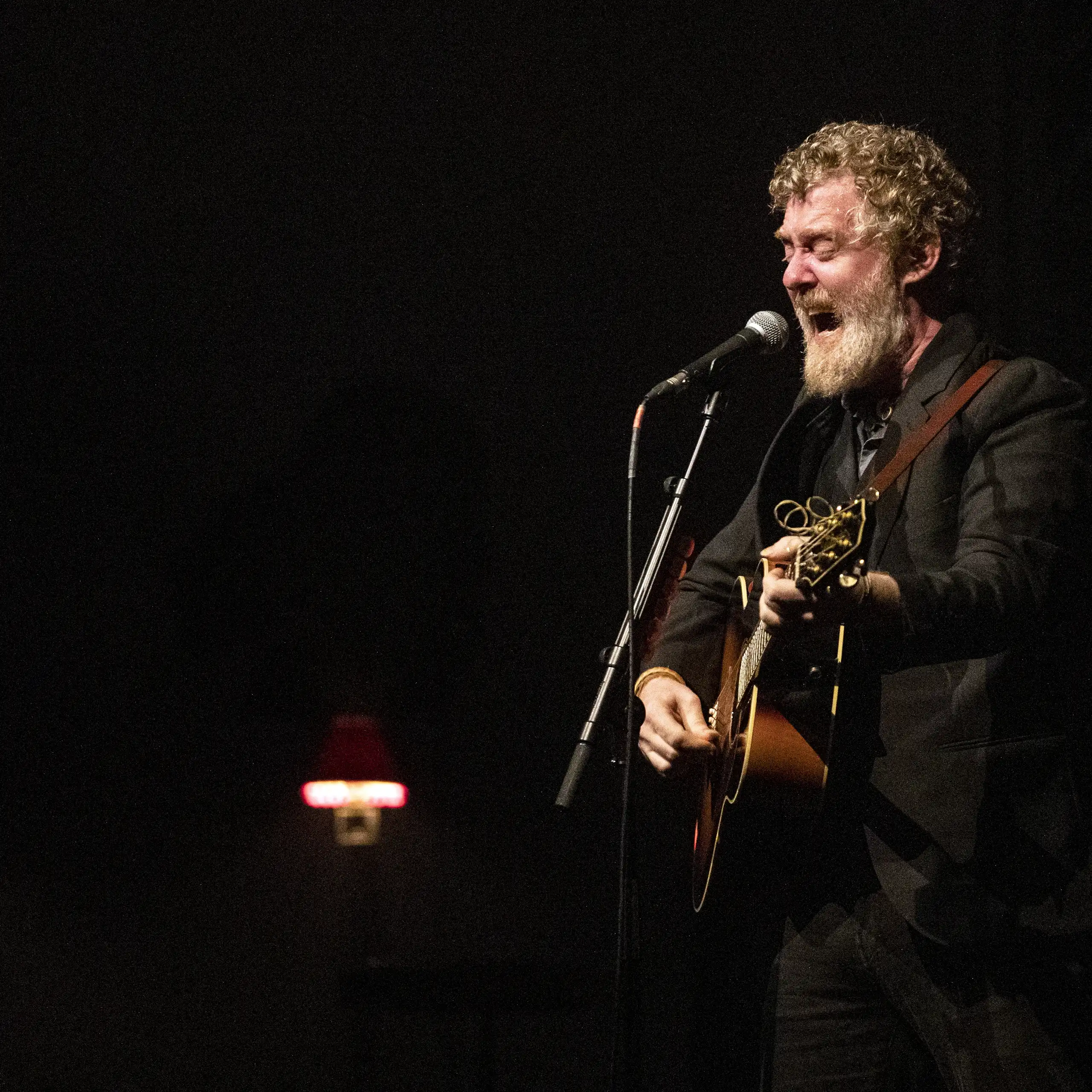 Glen Hansard performs on stage.