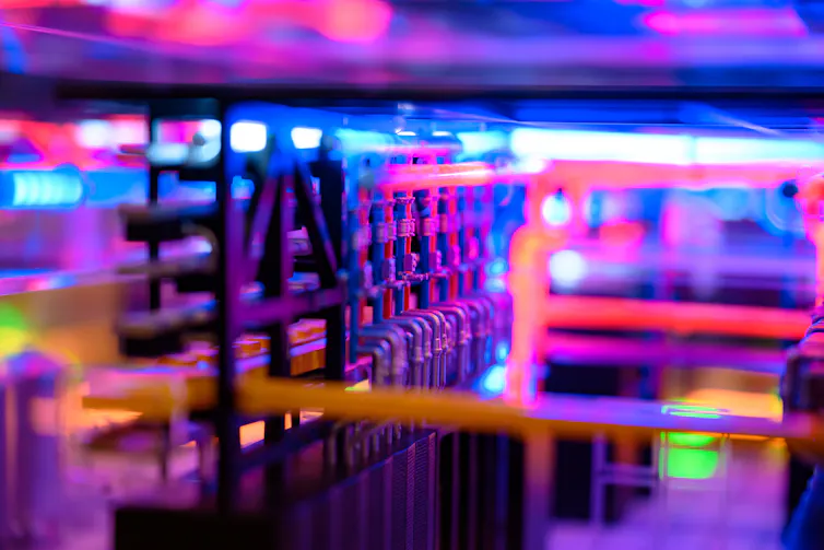 a colourful data centre model