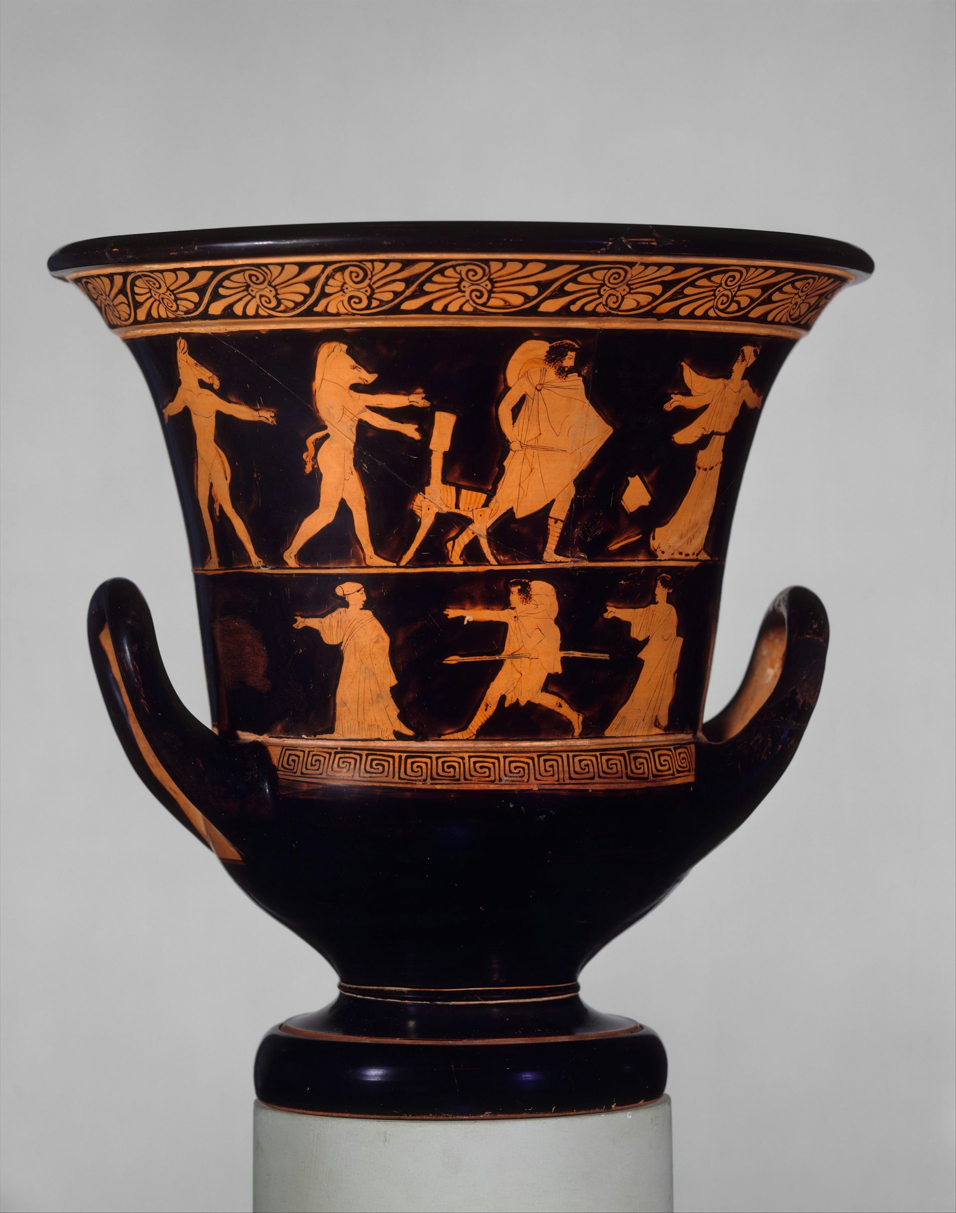 A red-figure terracotta vase